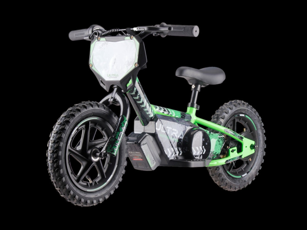 24 volt elektrische balance bike met 12 inch wielen, elektrische motor - groen
